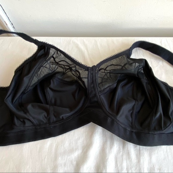 Elomi 4033 Soft Cup Black Lace & Satin Bows Bra - Picture 6 of 12